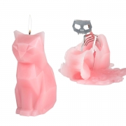  Lumanare decorativa pisica Kisa roz